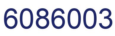 Number 6086003 blue image
