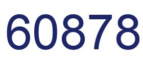 Number 60878 blue image