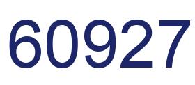 Number 60927 blue image