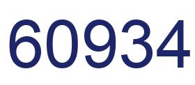 Number 60934 blue image