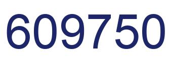 Number 609750 blue image