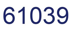 Number 61039 blue image