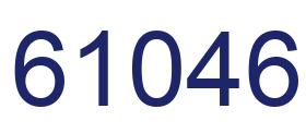Number 61046 blue image