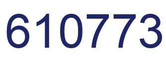 Number 610773 blue image