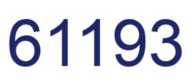 Number 61193 blue image