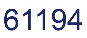 Number 61194 blue image