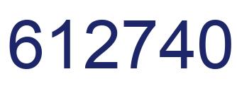 Number 612740 blue image