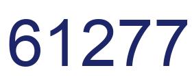 Number 61277 blue image