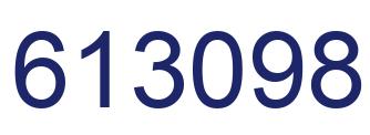 Number 613098 blue image