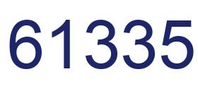 Number 61335 blue image