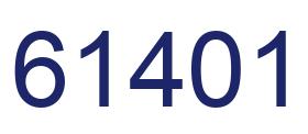 Number 61401 blue image