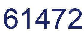 Number 61472 blue image