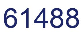 Número 61488 imagen azul