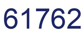 Number 61762 blue image