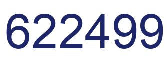 Number 622499 blue image