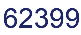 Number 62399 blue image