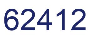 Number 62412 blue image