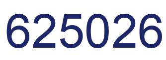 Number 625026 blue image