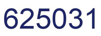 Number 625031 blue image