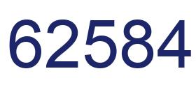 Number 62584 blue image