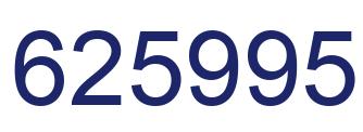 Number 625995 blue image