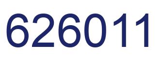 Number 626011 blue image