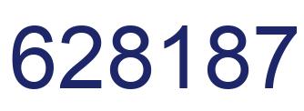 Number 628187 blue image