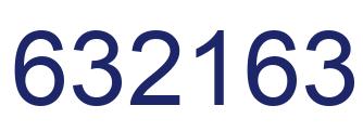 Number 632163 blue image