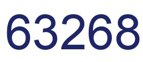 Number 63268 blue image