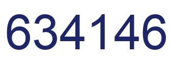 Number 634146 blue image