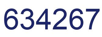 Number 634267 blue image