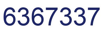 Number 6367337 blue image