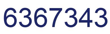 Number 6367343 blue image