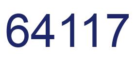 Número 64117 imagen azul