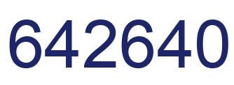 Number 642640 blue image
