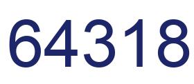 Number 64318 blue image