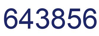 Number 643856 blue image