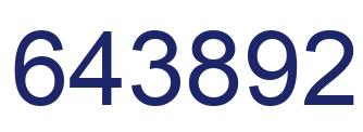 Number 643892 blue image