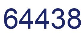 Number 64438 blue image