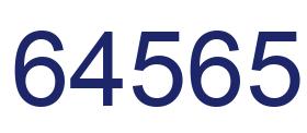 Number 64565 blue image