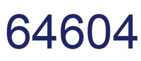 Number 64604 blue image