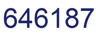Number 646187 blue image