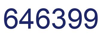 Number 646399 blue image