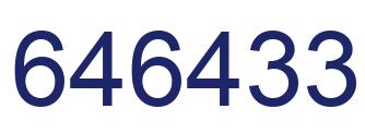 Number 646433 blue image
