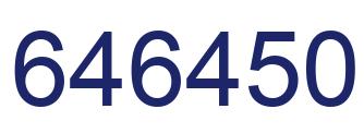 Number 646450 blue image