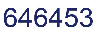 Number 646453 blue image
