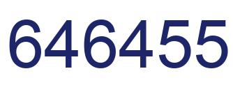 Number 646455 blue image