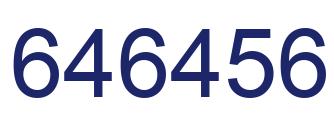 Number 646456 blue image