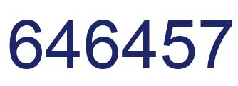 Number 646457 blue image