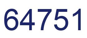 Number 64751 blue image